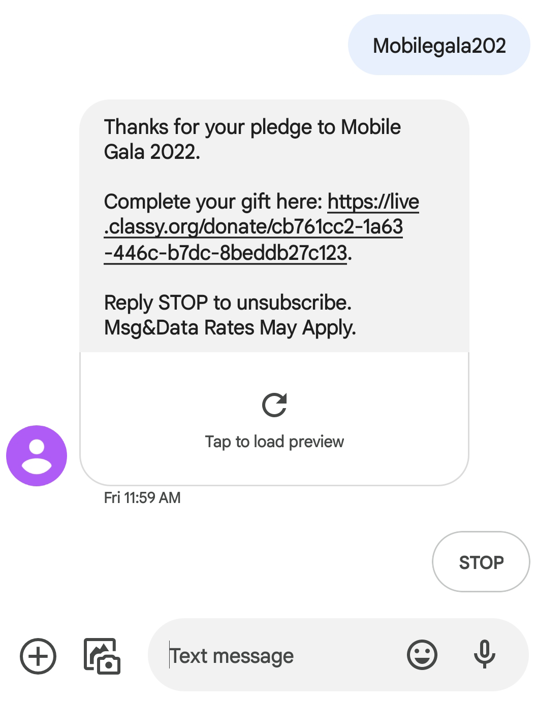 Text-to-Donate