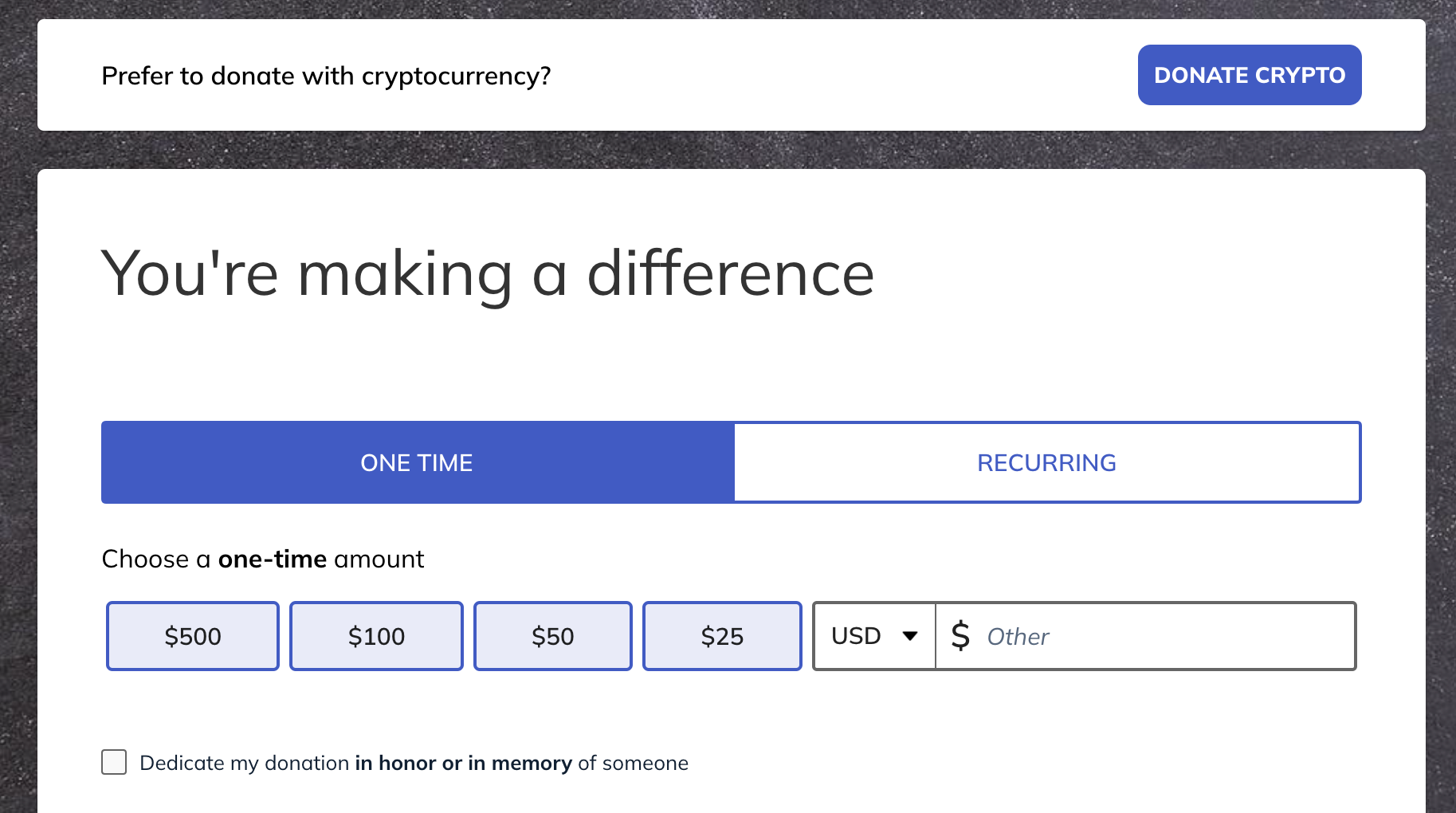 crypto.com donations